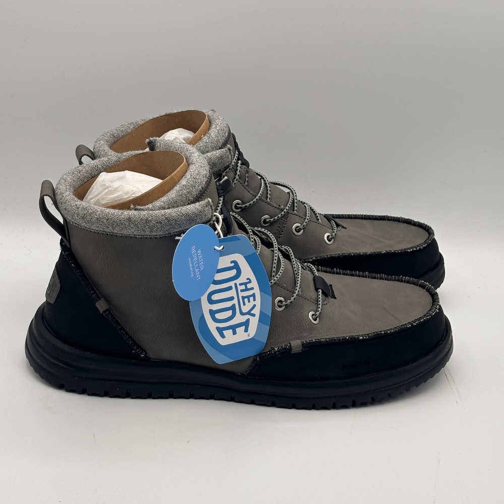 Hey Dude Bradley Classic Tumbled Shoes Mens Size 13 Granite Grey 44327-1VT